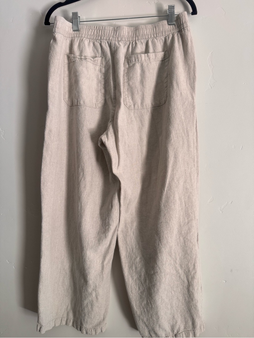 Old Navy Neutral Beige Drawstring Wide-Leg Pants - Picture 2 of 3